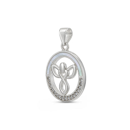 Guardian Angel Infinity Sterling Silver Pendant