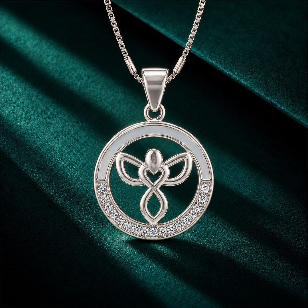Guardian Angel Infinity Sterling Silver Pendant