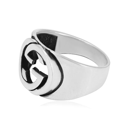 Gucci Icon Rhodium Interlocked G Ring