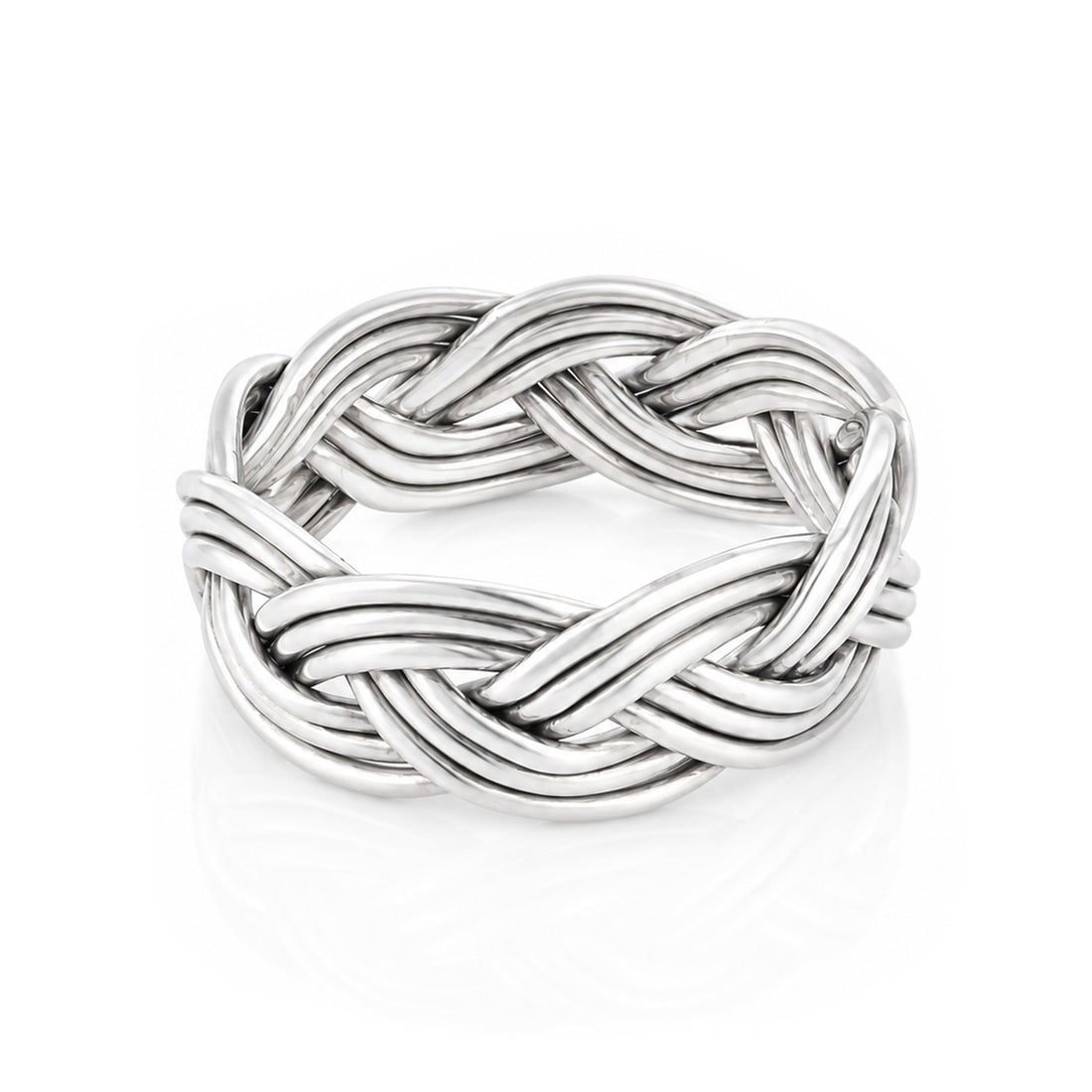 Handwoven Knot Style Timeless Glamour  925 Sterling Silver Ring for Men
