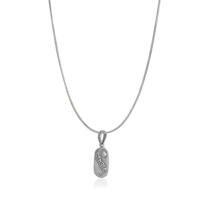 Happily Single 925 Rhodium Snake Chain Pendants