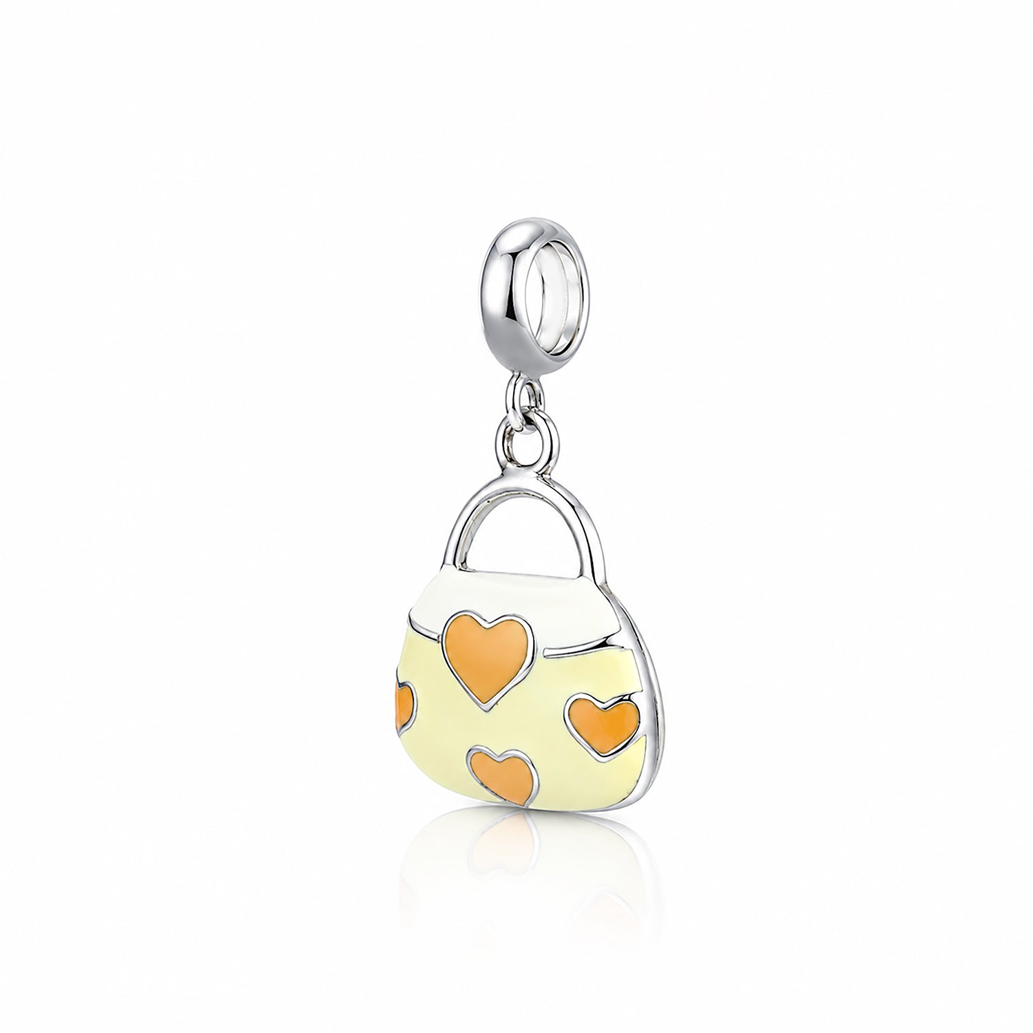 Heart Blossom Handbag 925 Sterling Silver Charm Pendant