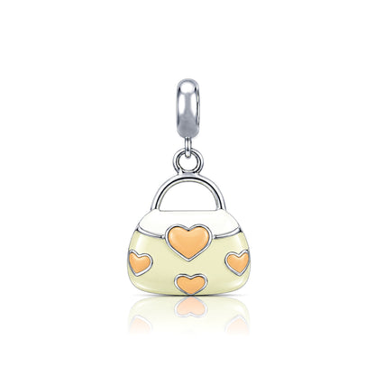 Heart Blossom Handbag 925 Sterling Silver Charm Pendant