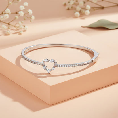 Heart Frame Stone Silver Kada