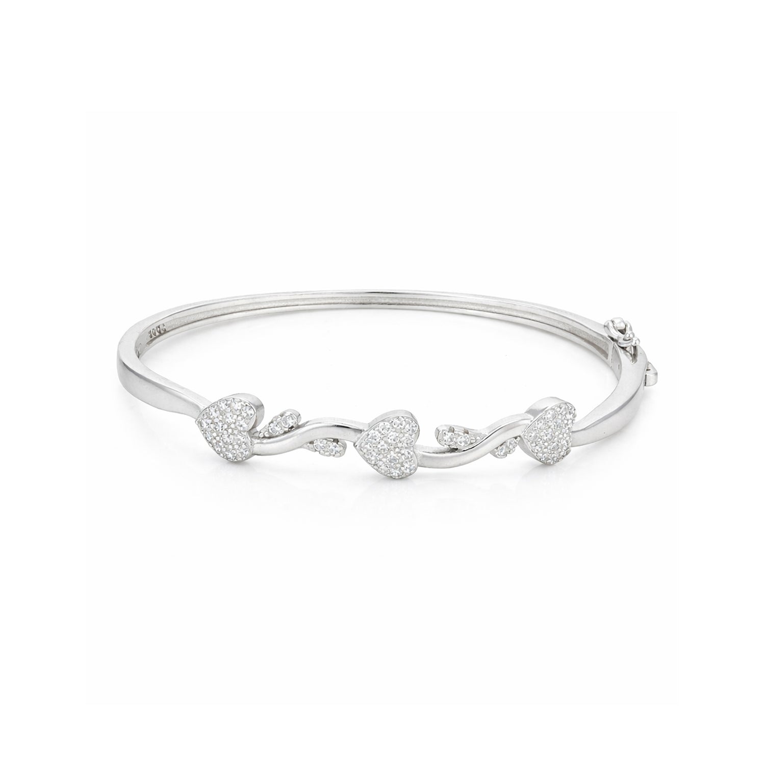 Heart Harmony 925 Silver Bangle