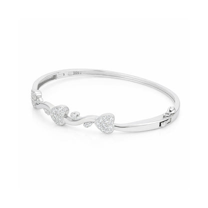 Heart Harmony 925 Silver Bangle