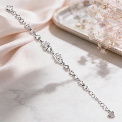 Heart Whisper 925 Silver Bracelet