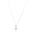 Hearts Blossom Rhodium Plated Curb Chain Pendants