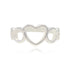 Hearts Infinity Circles Rhodium Plated Ring