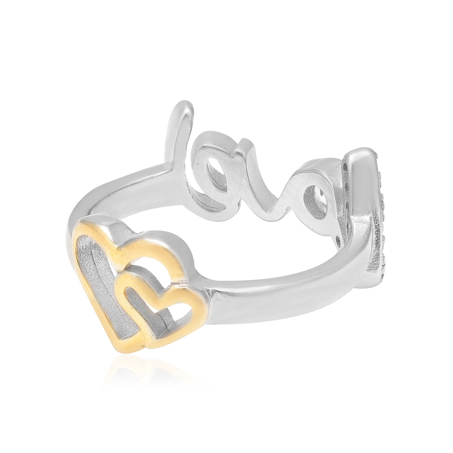 Hearts Love Charm Dual Tone 925 