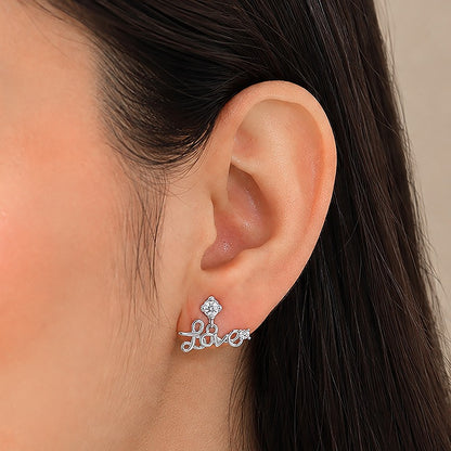 Heartscript 925 Sterling Silver Earring