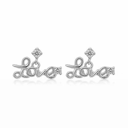 Heartscript 925 Sterling Silver Earring