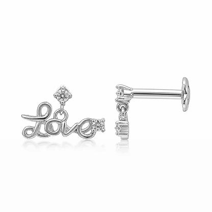 Heartscript 925 Sterling Silver Earring