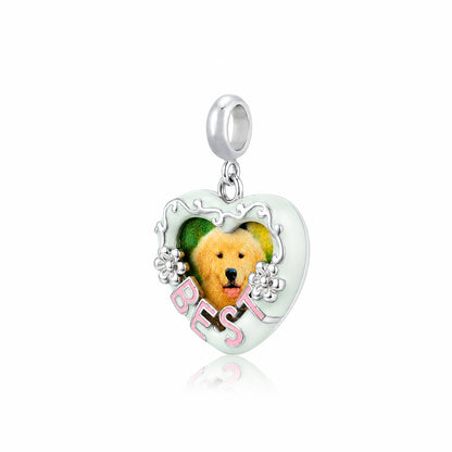 Heavenly Best Puppy 925 Sterling Silver Heart Pendant