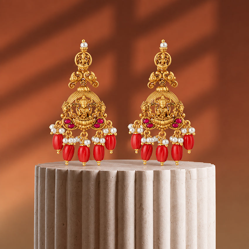 Heritage Glow 925 Sterling Silver Temple Earring for Women