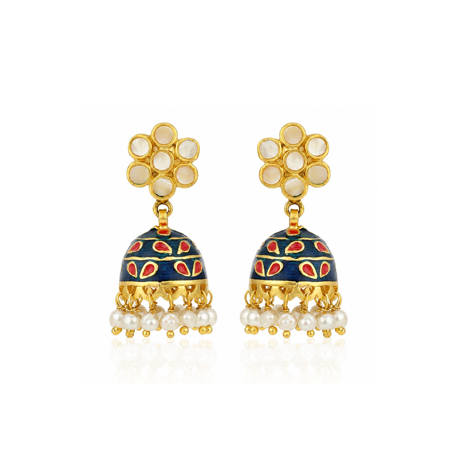 Heritage Enamel Grace 925 Sterling Silver Earring
