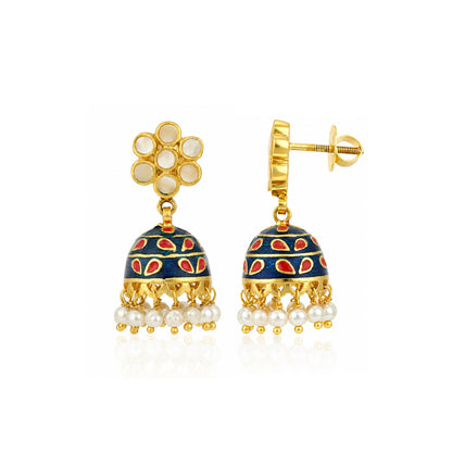 Heritage Enamel Grace 925 Sterling Silver Earring