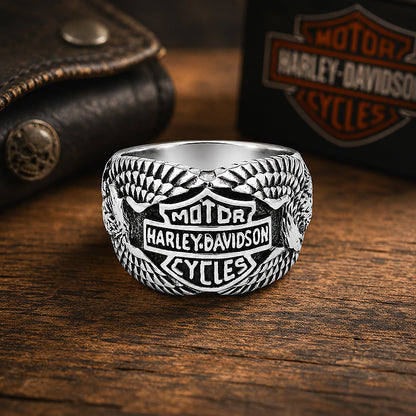 Heritage Rider Motor Harley Davidson Cycles 925 Sterling silver Ring
