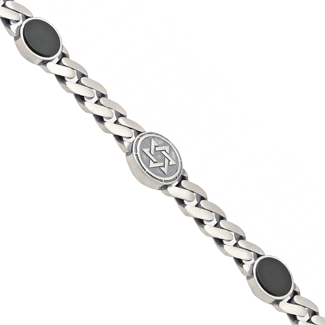 Hexagram Elegance Silver Chain Bracelet Online