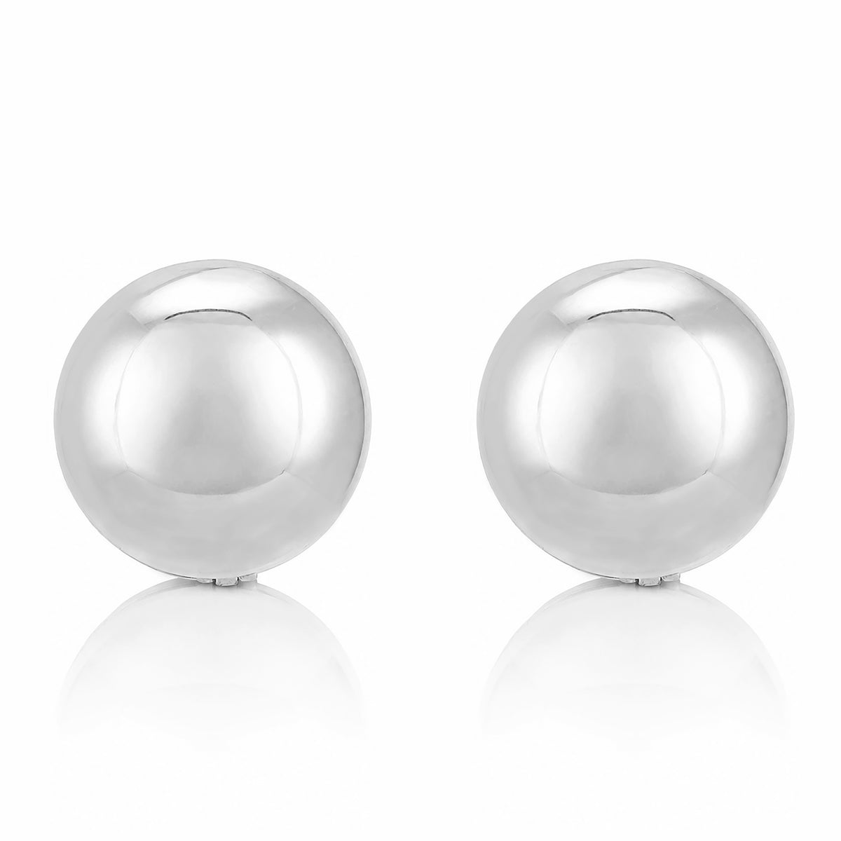 High Polish Dome Ball Sterling Silver Earring
