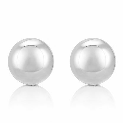 High Polish Dome Ball Sterling Silver Earring