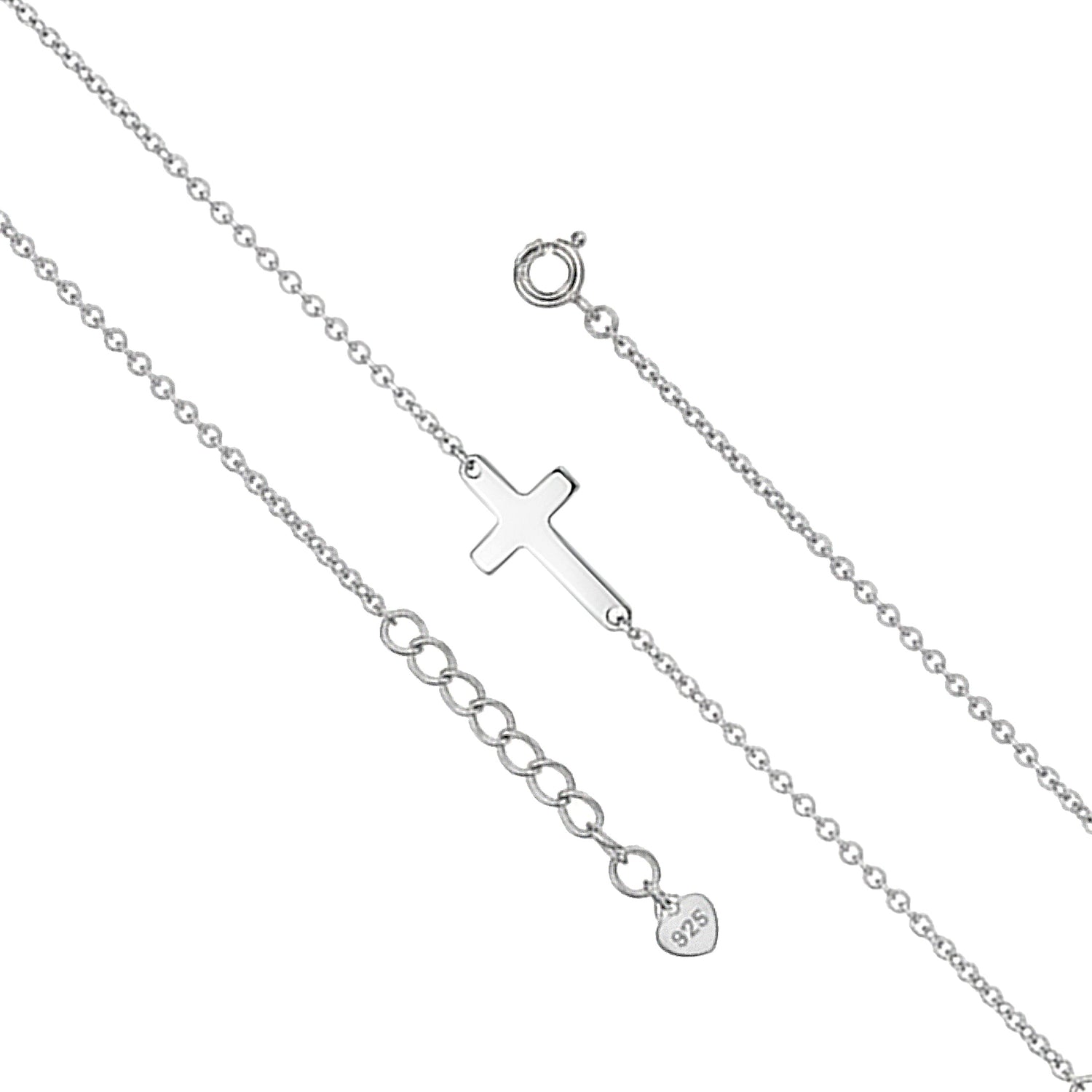 Holy Cross 925 Sterling Silver Delicate Bracelet for Women
