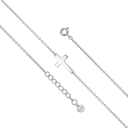 Holy Cross 925 Sterling Silver Delicate Bracelet for Women