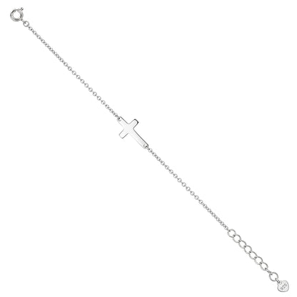 Holy Cross 925 Sterling Silver Delicate Bracelet for Women