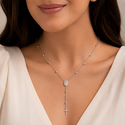 Holy Cross Devotion 925 Sterling Silver Chain Pendant