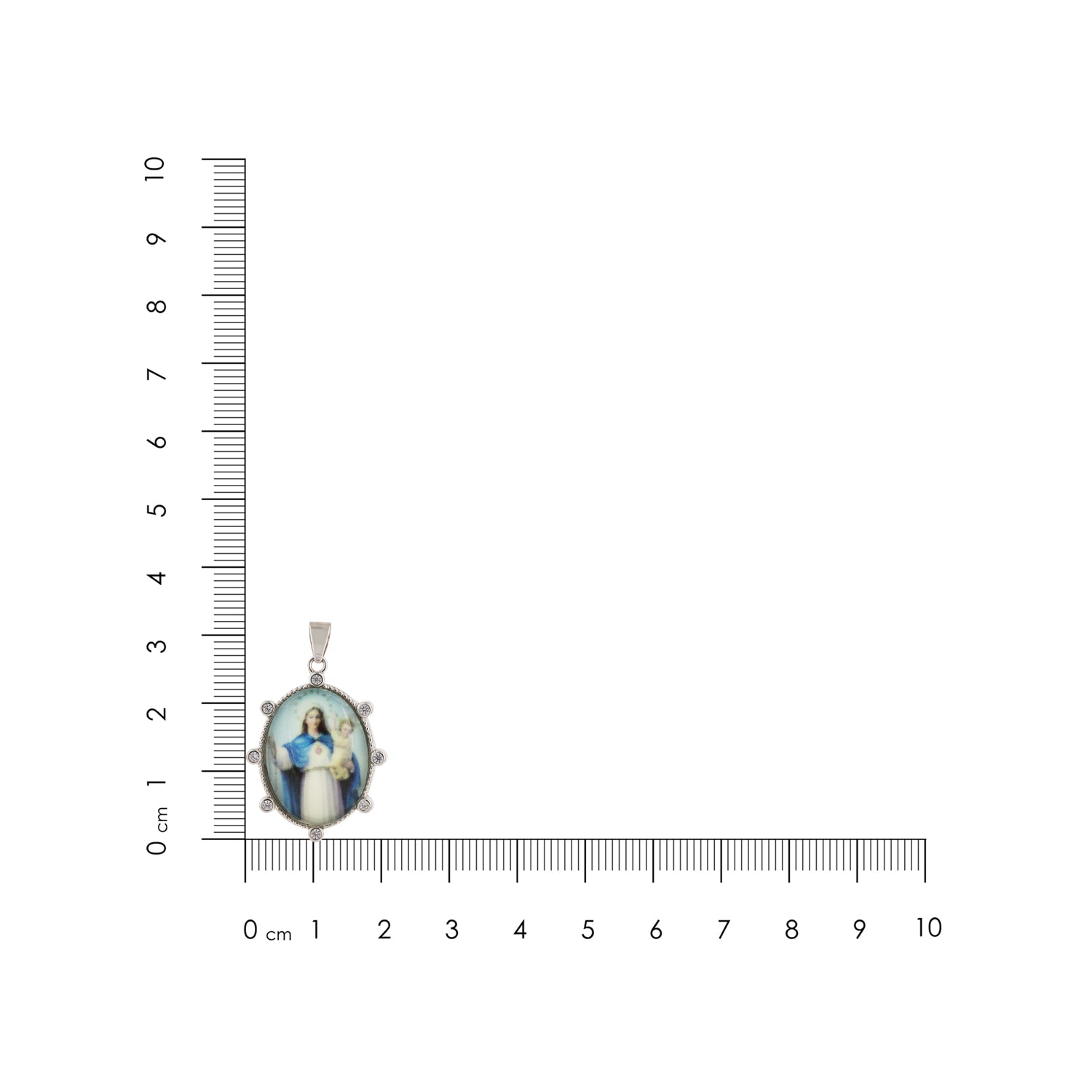 Holy Mother Mary Divine Charm 925 Sterling Silver Pendant for women