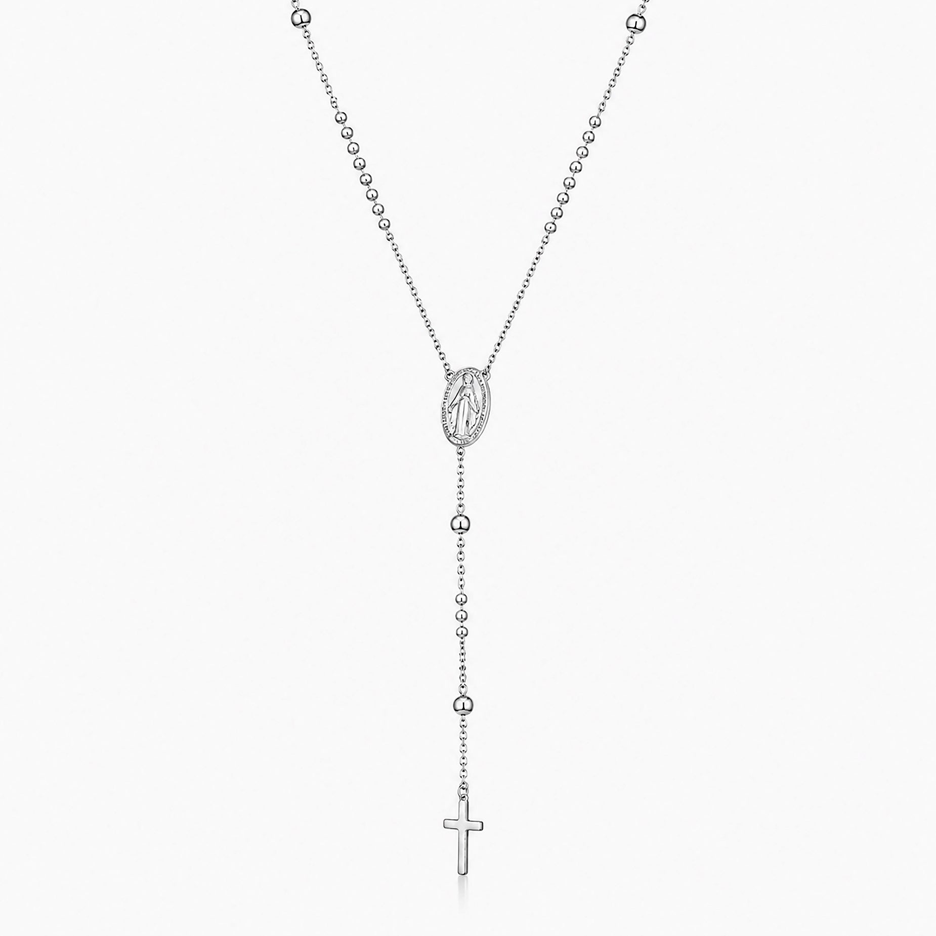 Holy Cross Devotion 925 Sterling Silver Chain Pendant