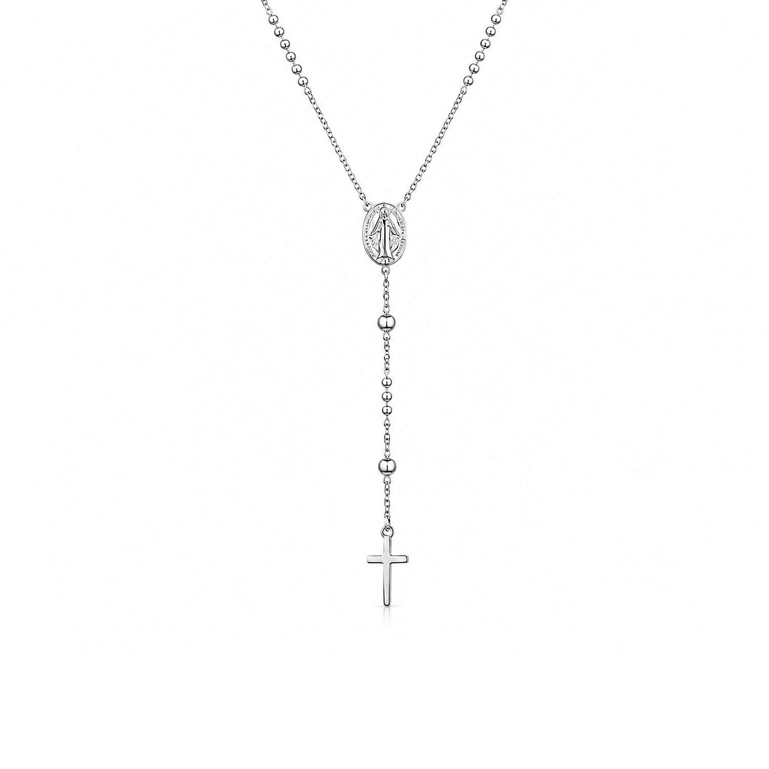 Holy Cross Devotion 925 Sterling Silver Chain Pendant