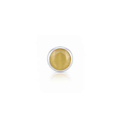 Honey Radiance 925 Sterling Silver Faceted Stone Nosepin