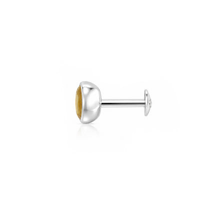 Honey Radiance 925 Sterling Silver Faceted Stone Nosepin