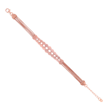 Honeycomb Radiance 925 Sterling Silver Elegant Mesh Bracelet