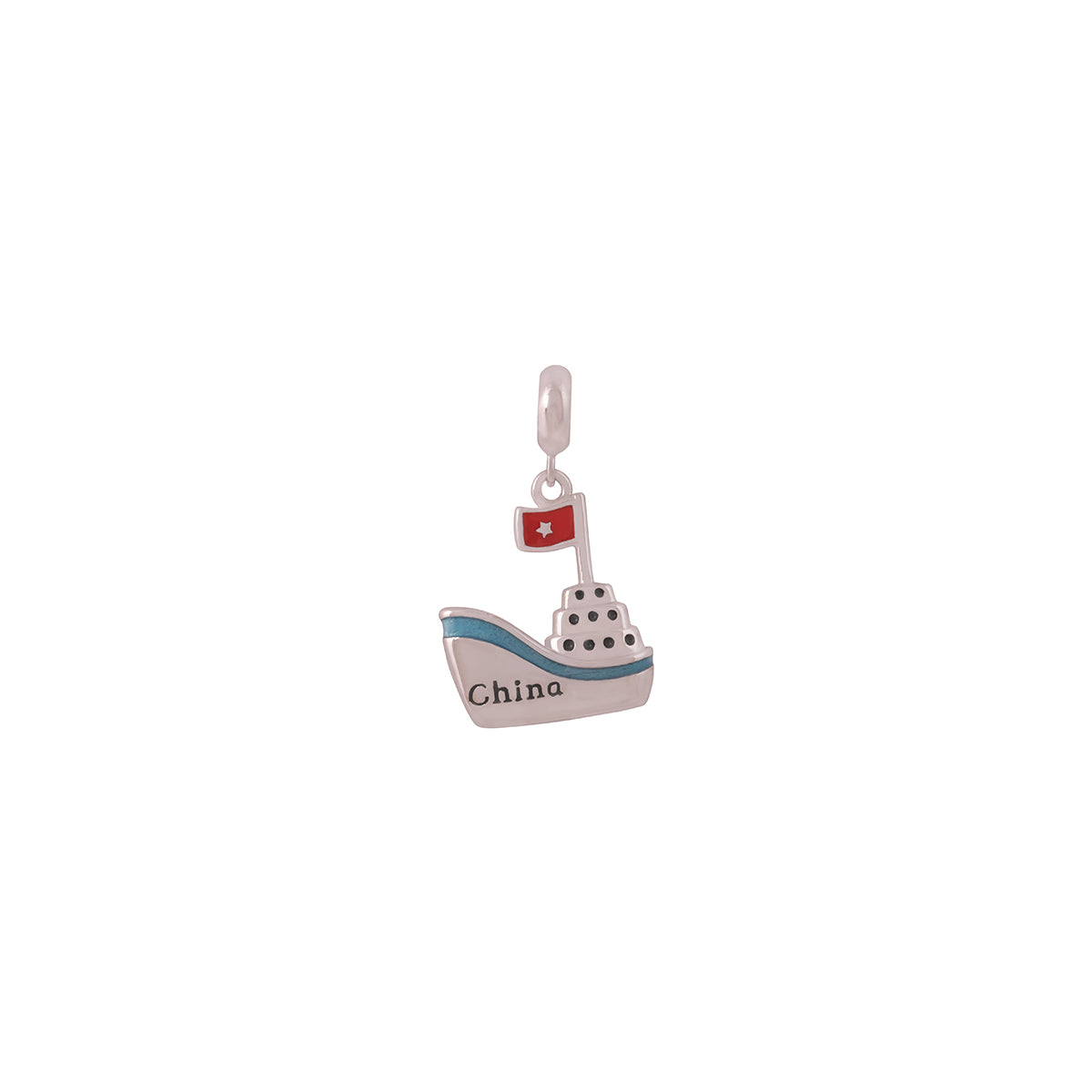 Sailors blue ship pendant