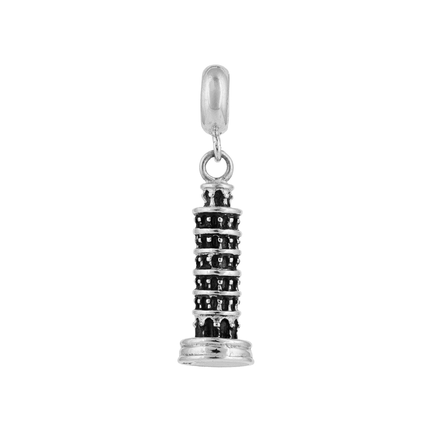 Iconic Leaning Tower Charm 925 Sterling Silver Pendant for women