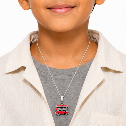 Iconic London Bus925 Sterling Silver Signature Pendant