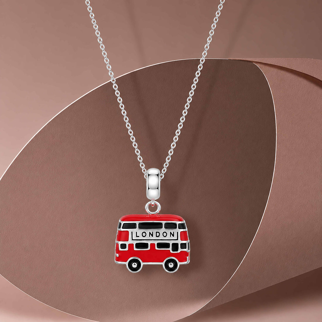 Iconic London Bus 925 Sterling Silver Signature Pendant