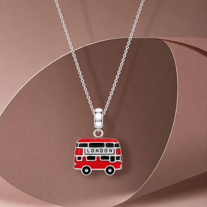 Iconic London Bus 925 Sterling Silver Signature Pendant
