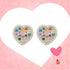 Illuminating 925 Rhodium Plated Colour Pop Studs