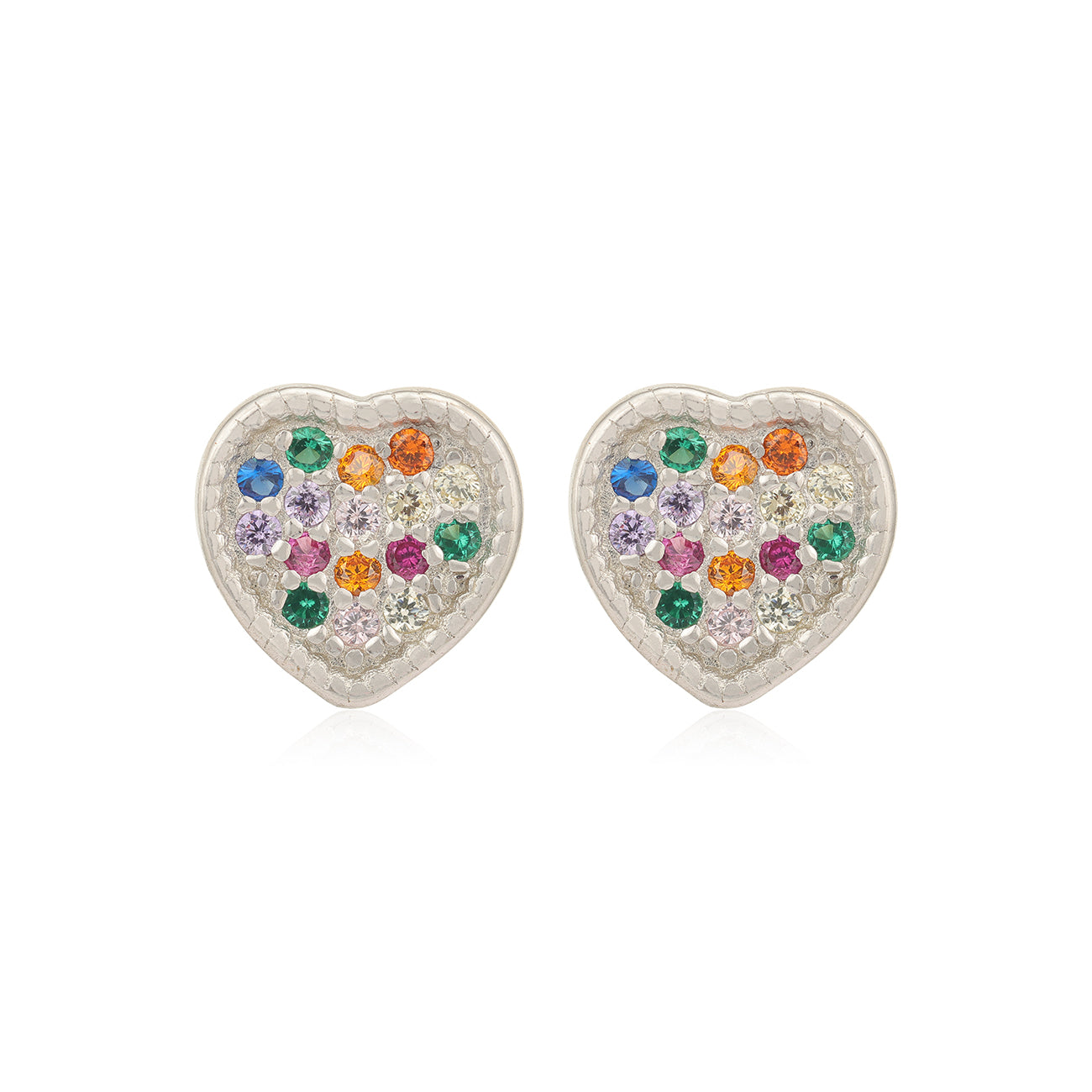 Illuminating Rhodium Plated Colour Pop Studs