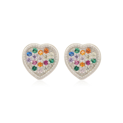 Illuminating Rhodium Plated Colour Pop Studs