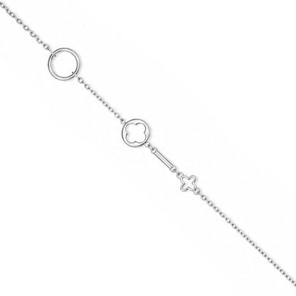 Infinite Bond Multi-Shape Sterling Silver Chain Bracelet