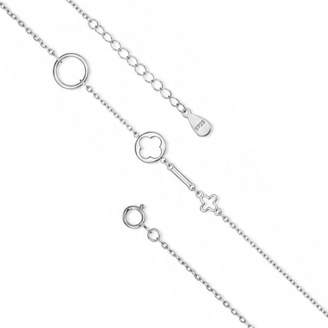 Infinite Bond Multi-Shape Sterling Silver Chain Bracelet