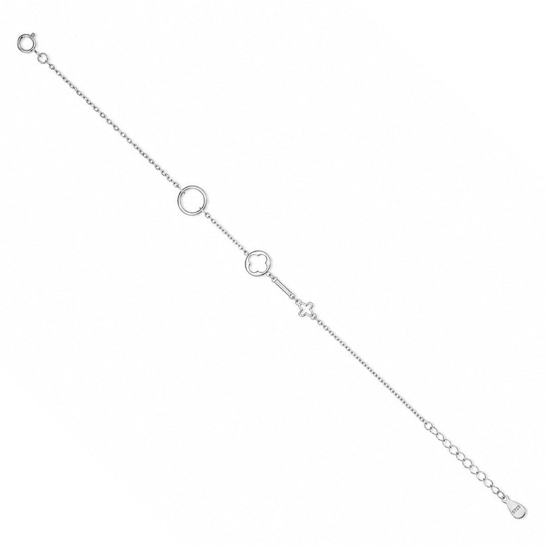 Infinite Bond Multi-Shape Sterling Silver Chain Bracelet