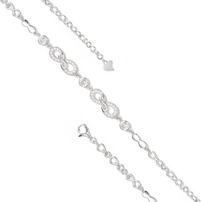 Silver chain necklace on a white background