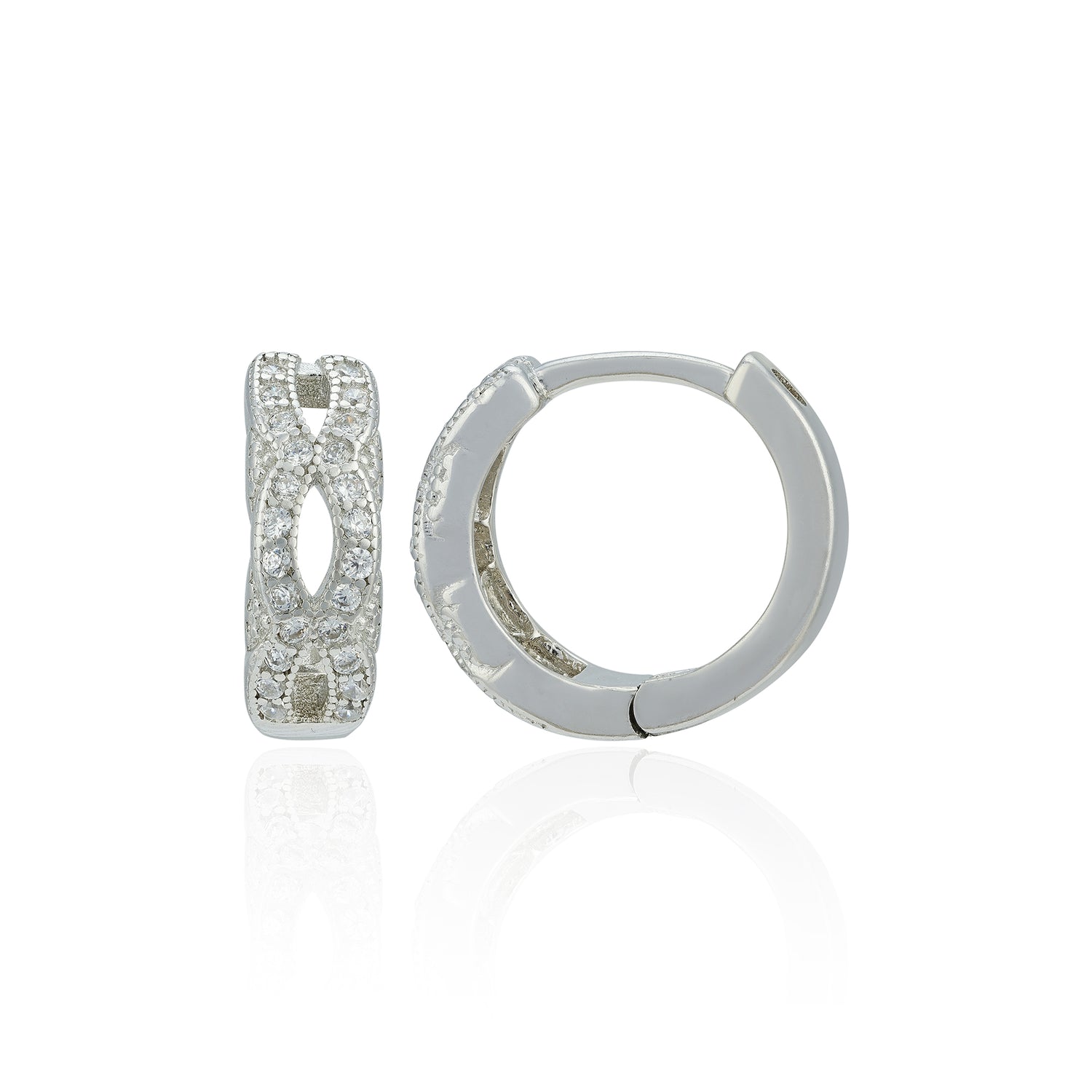 Infinity Radiance 925 Sterling Silver Sparkle Earring for Women