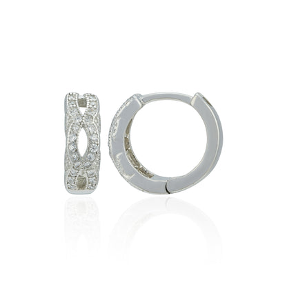 Infinity Radiance 925 Sterling Silver Sparkle Earring for Women