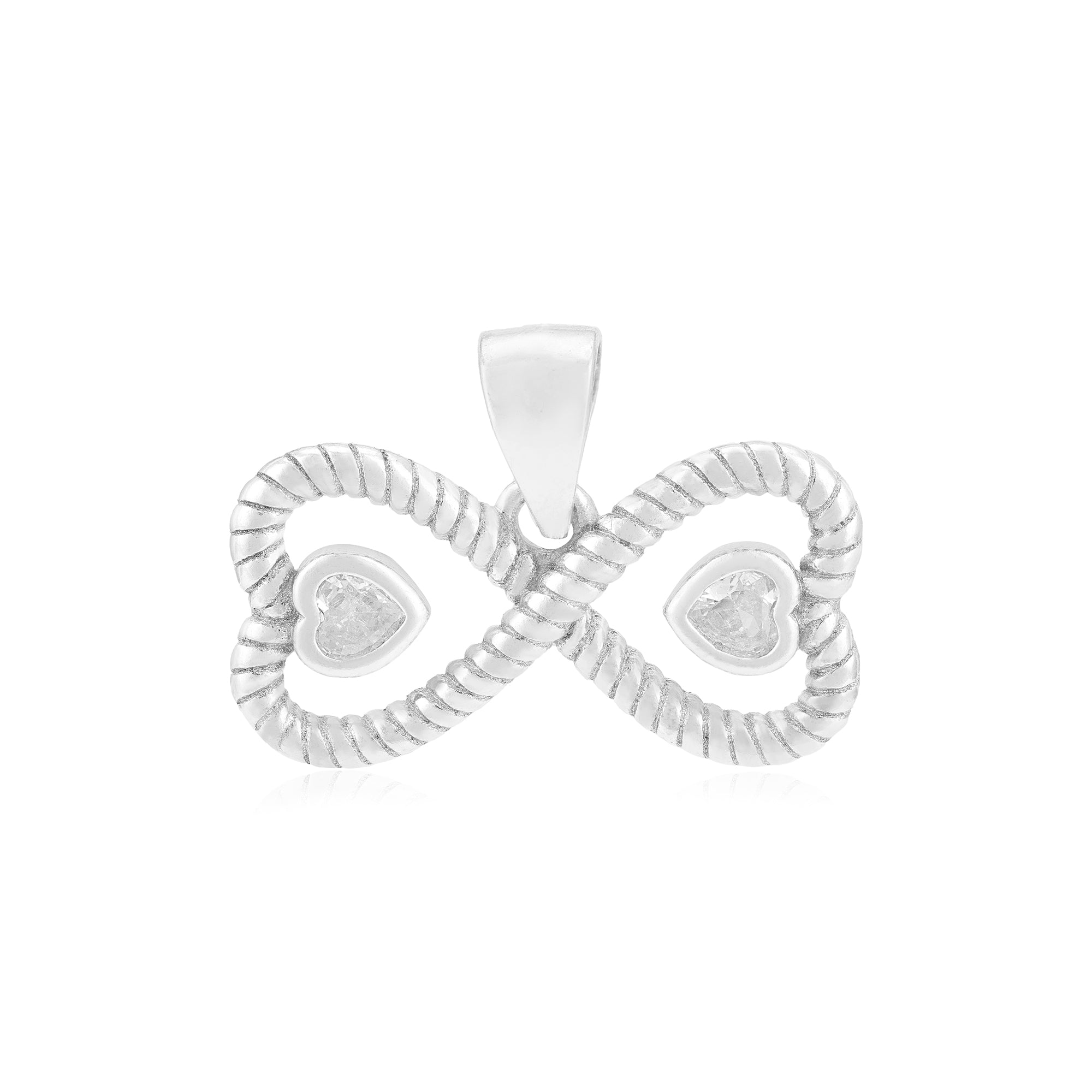 Infinity Hearts Rhodium Plated 925 Pendants